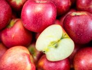 Κοντινό πλάνο με φρέσκα μήλα